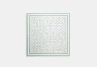 Signature Doodle Heart Print Silk Square Scarf