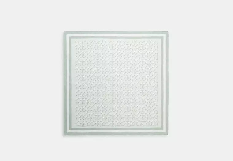 Signature Doodle Heart Print Silk Square Scarf