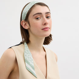 Signature Print Silk Skinny Scarf