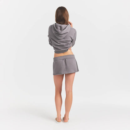 Boyfriend Fleece Mini Skirt