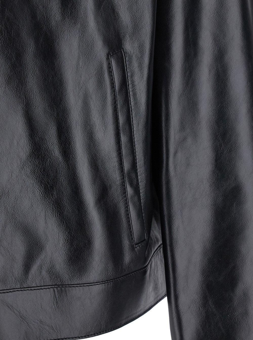 Givenchy Black Jacket with Logo Patch on the Back in Leather Man