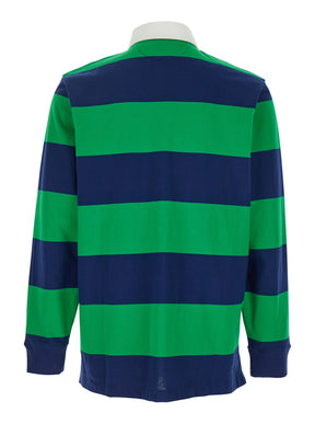 Polo ralph lauren "Rugby Classic Fit" Multicolor Polo Shirt with Pony Embroidery on the Front and All-Over Striped Motif in Cotton Man
