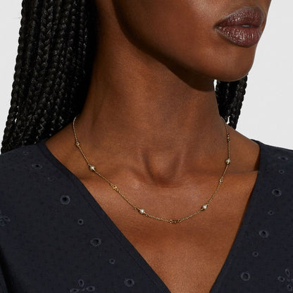 Sculpted C Pearl Necklace