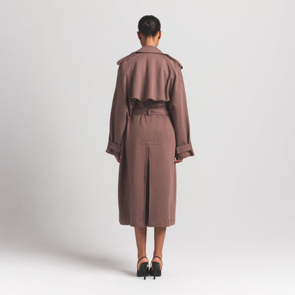 Boyfriend Fleece Oversized Trench Coat