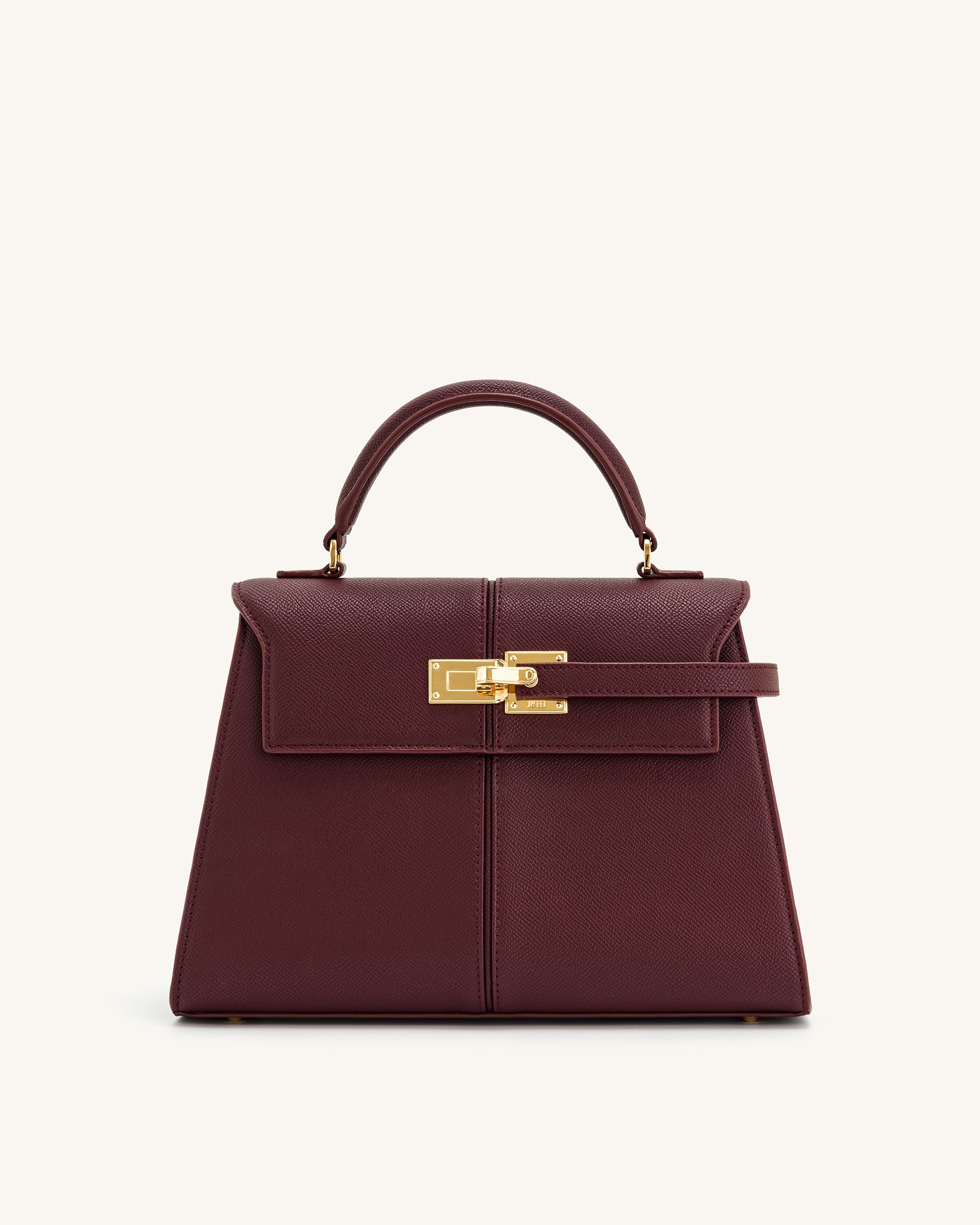 Elise Large Top Handle Bag - Brown Canvas