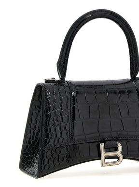 Black Hourglass Small Satchel Bag