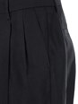 Dolce e gabbana Black Pants with Turn-Up Hem in Linen Man