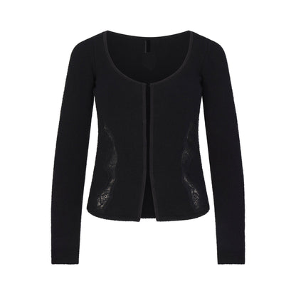 Lace Knit Long Sleeve Cardigan
