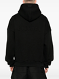 Fear of god Black Hoodie with Zip Closure and Eternal Writing on the Back in Cotton Blend Man