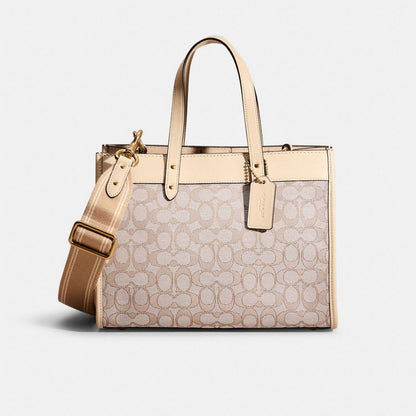 Restored Field Tote 30 In Signature Jacquard