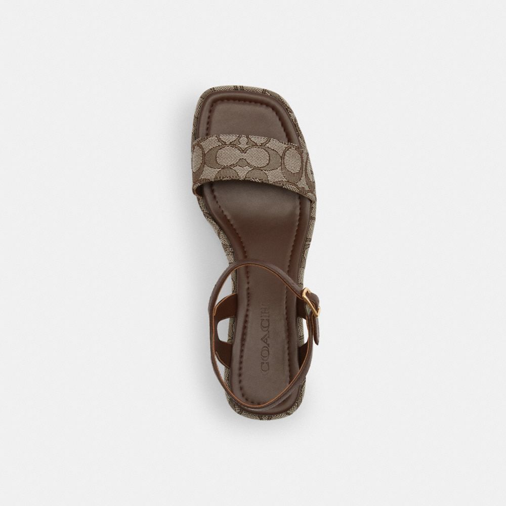 Gale Wedge Sandal In Signature Jacquard