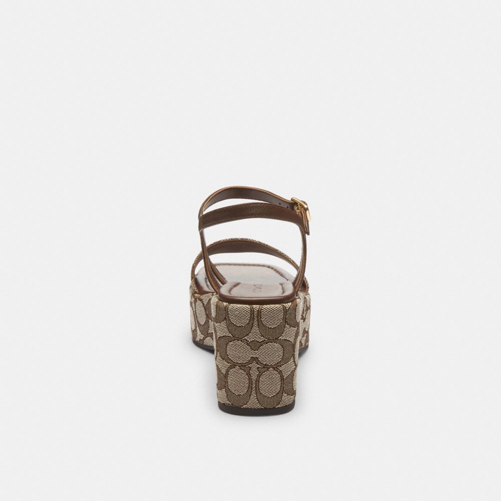 Gale Wedge Sandal In Signature Jacquard