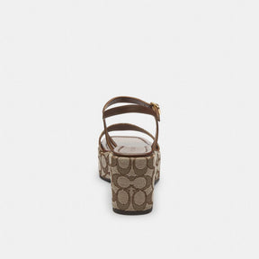 Gale Wedge Sandal In Signature Jacquard