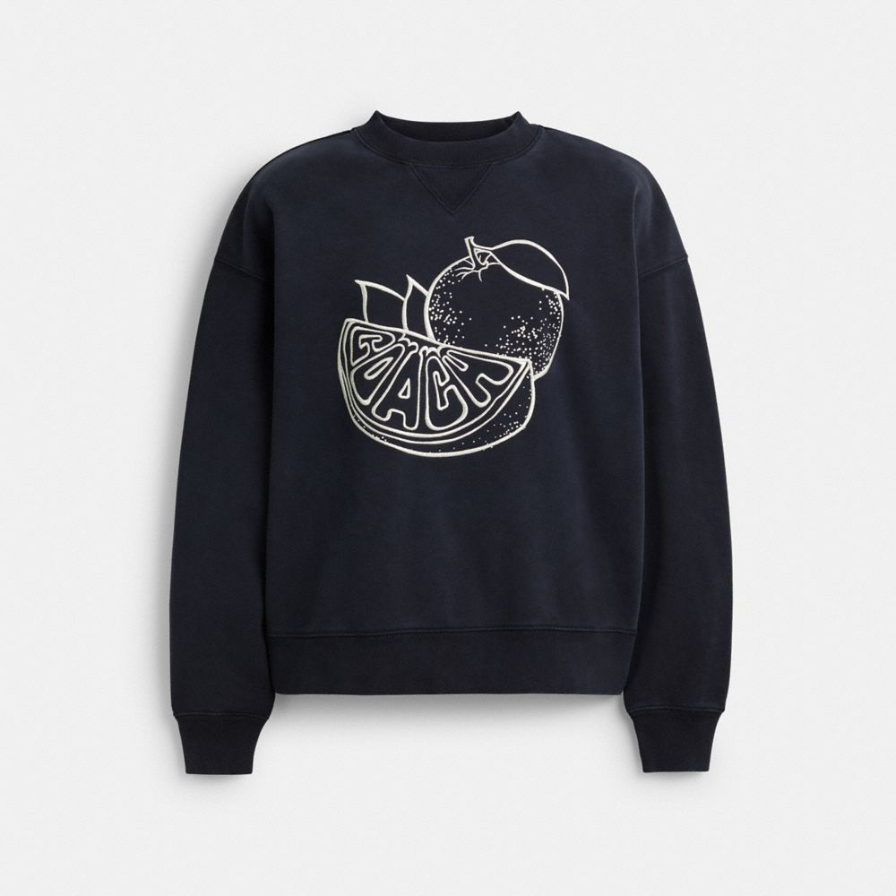 Orange Crewneck Sweatshirt