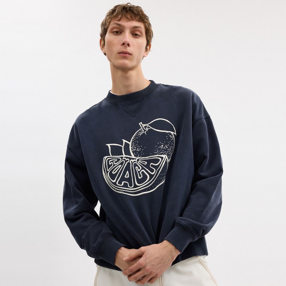 Orange Crewneck Sweatshirt
