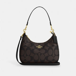 Teri Hobo Bag In Blocked Signature Canvas