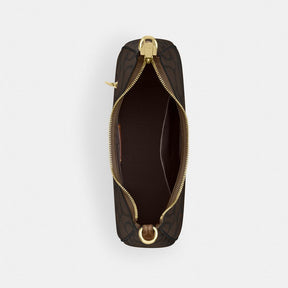 Teri Hobo Bag In Blocked Signature Canvas