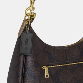 Teri Hobo Bag In Blocked Signature Canvas
