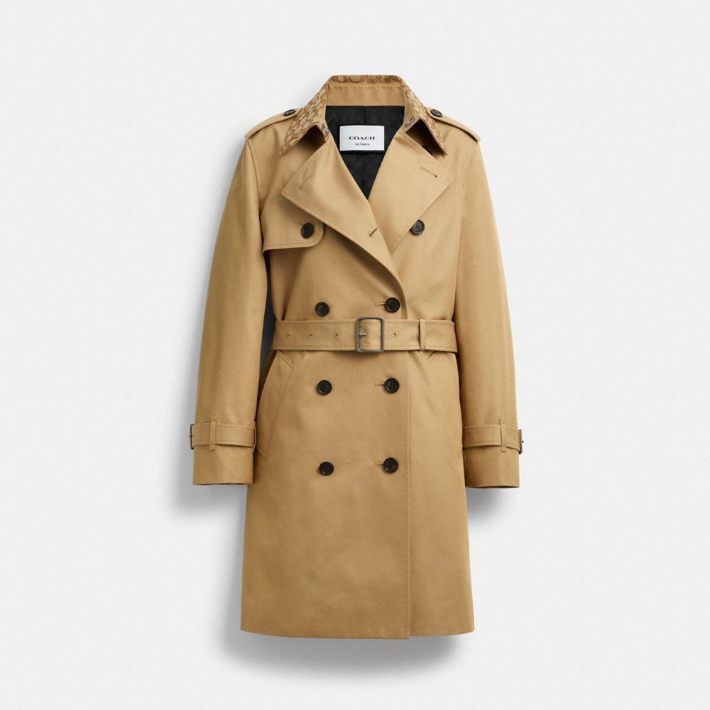 Mid Trench Coat With Signature Collar