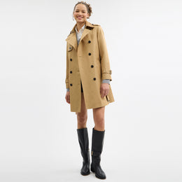 Mid Trench Coat With Signature Collar