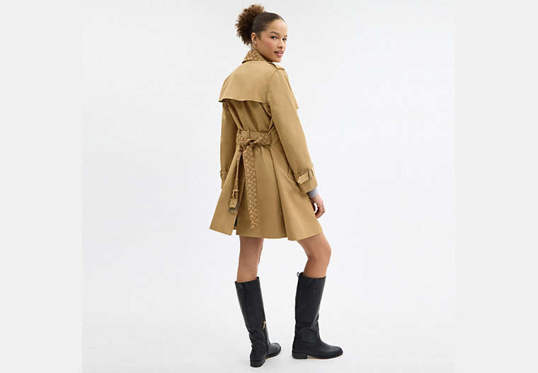 Mid Trench Coat With Signature Collar