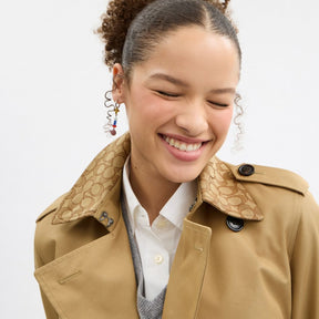 Mid Trench Coat With Signature Collar