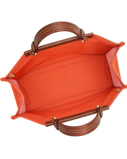 Cabas Longchamp L Tote Bag Carrot - Canvas