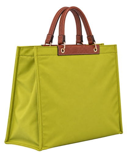 Cabas Longchamp L Tote Bag Kiwi Green - Canvas