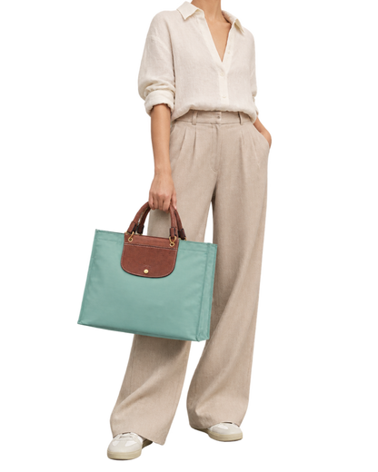Cabas Longchamp L Tote Bag Vervain - Canvas