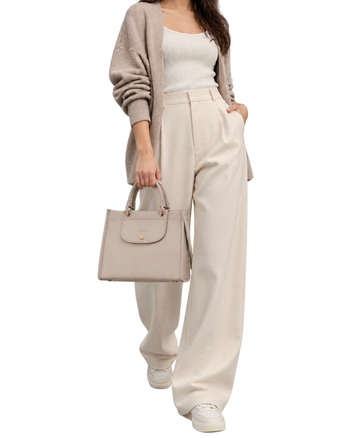 Cabas Longchamp S Handbag Clay - Leather
