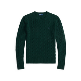Cable-Knit V-neck Jumper