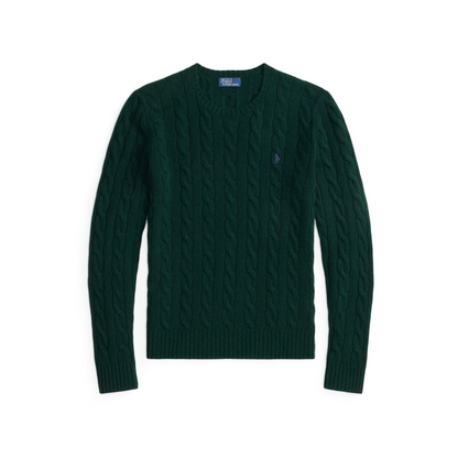Cable-Knit V-neck Jumper