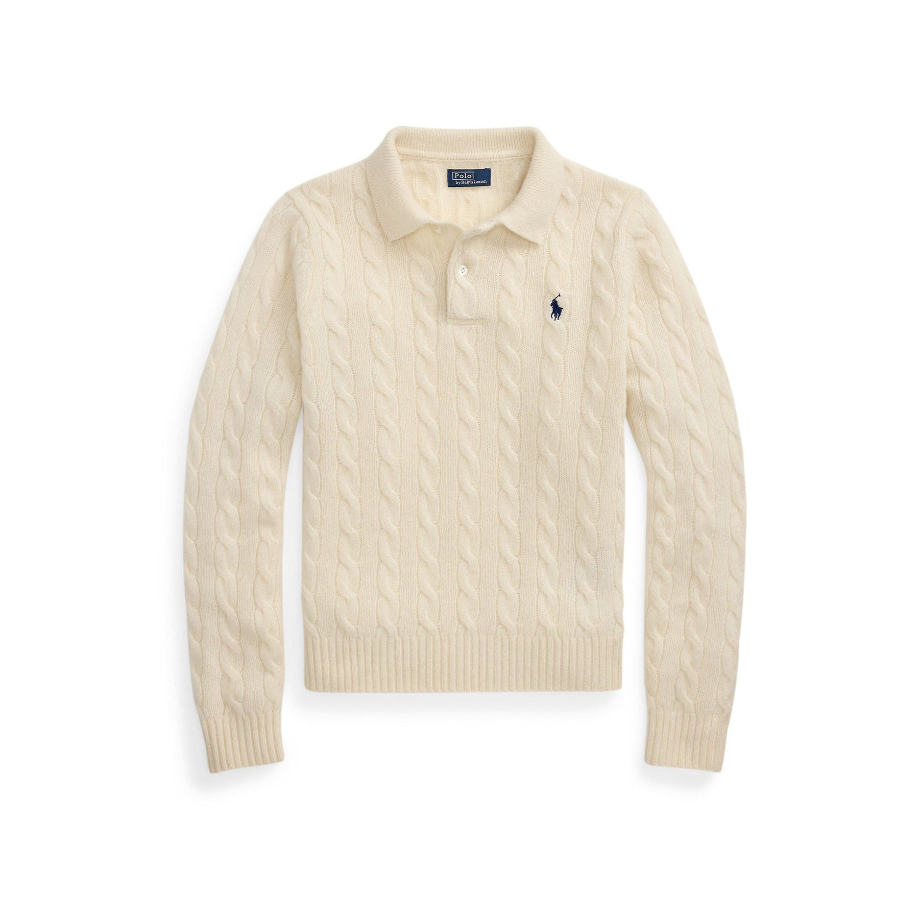Cable Knitted Long Sleeve Crew Neck Jumper