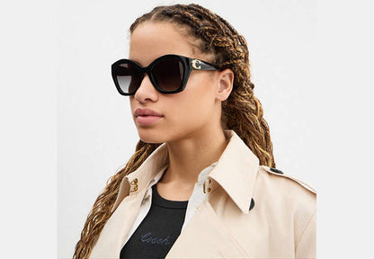 Maxi Sculpted C Oversized Geometric Sunglasses
