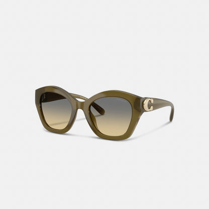 Maxi Sculpted C Oversized Geometric Sunglasses