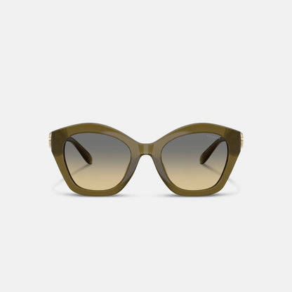 Maxi Sculpted C Oversized Geometric Sunglasses