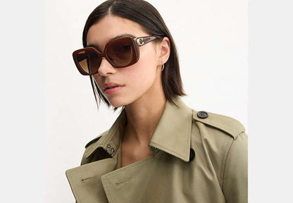 Maxi Sculpted C Oversized Square Sunglasses