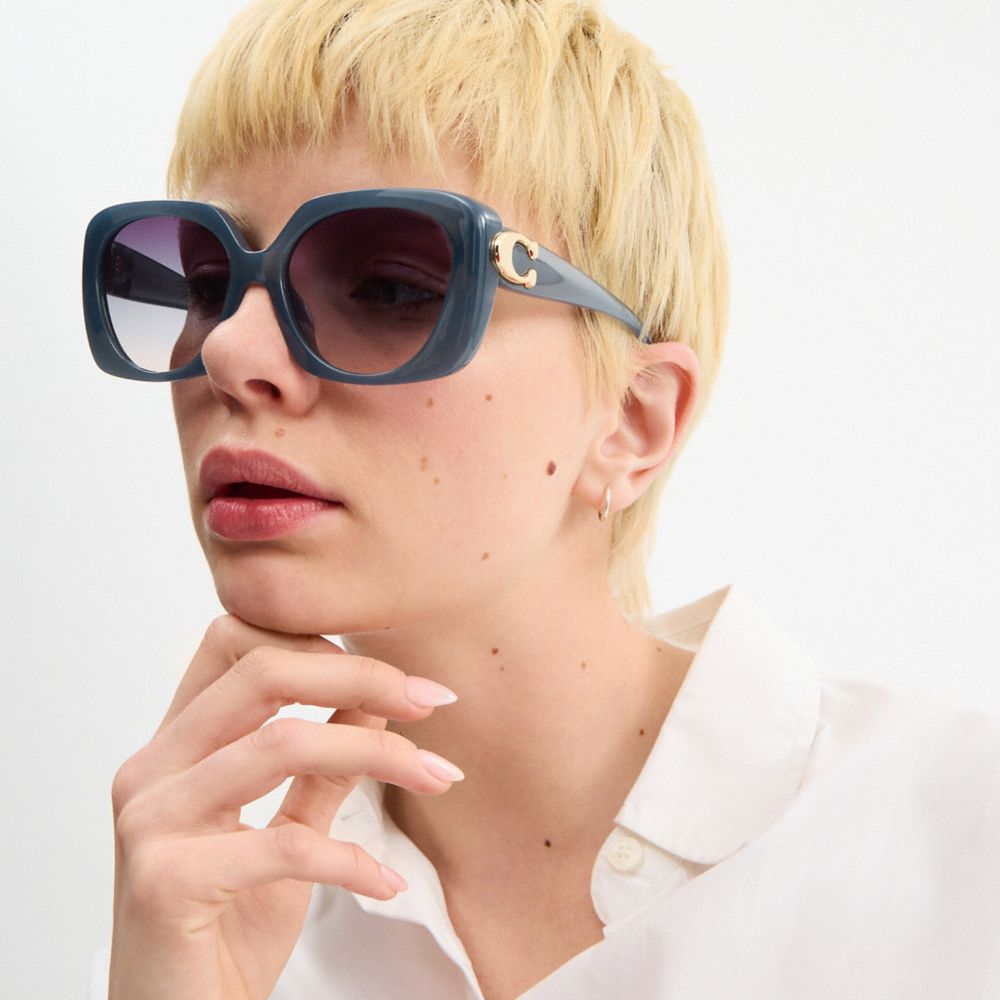 Maxi Sculpted C Oversized Square Sunglasses