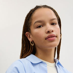 Coach Script Medium Hoop Earrings