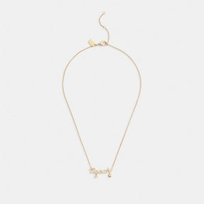 Coach Script Heart Necklace