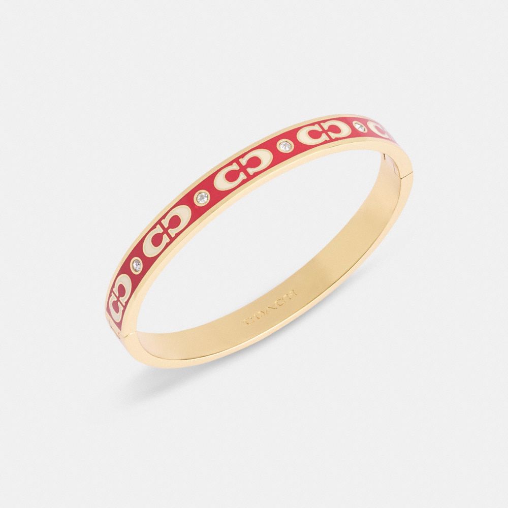 Signature Enamel Hinged Bangle