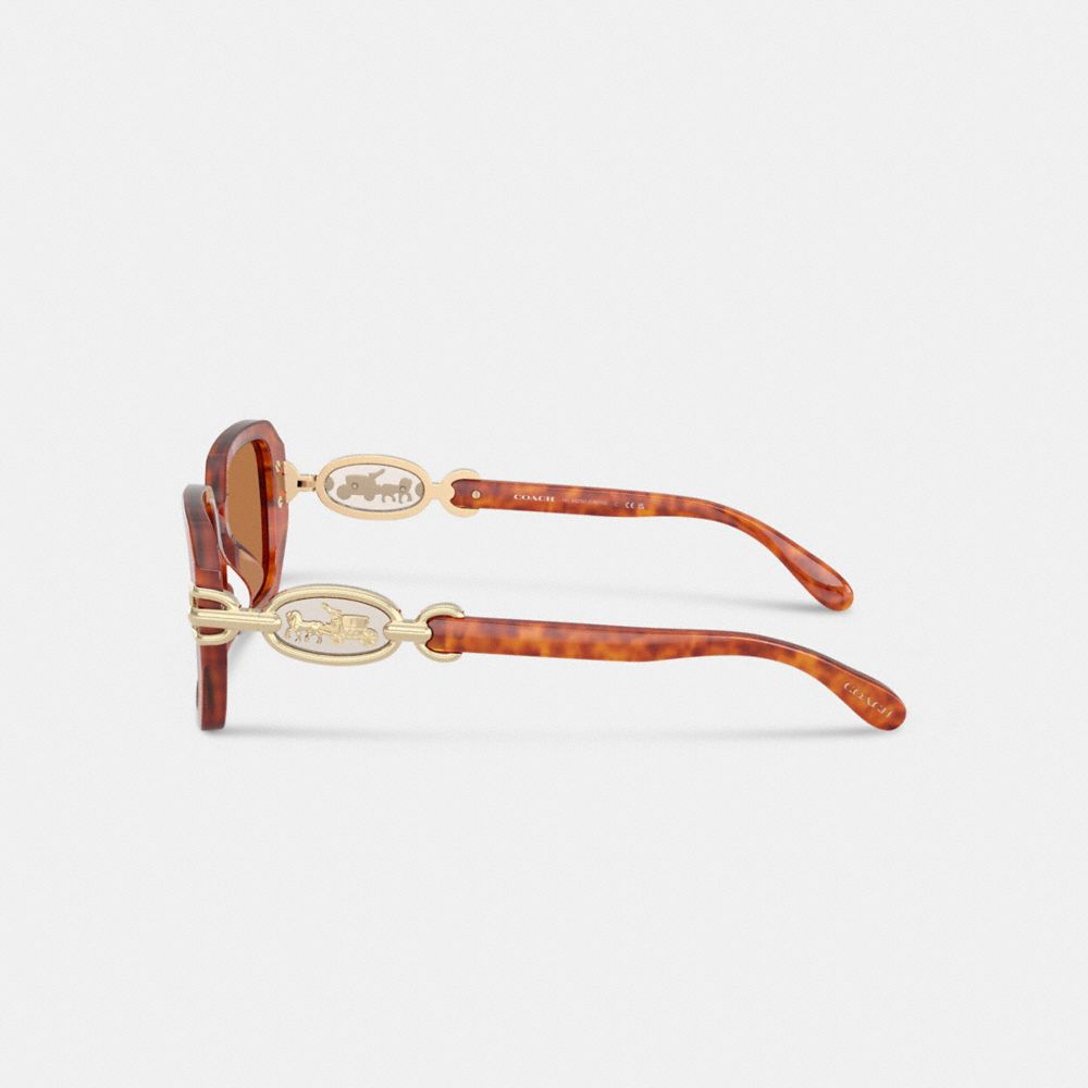 Horse And Carriage Rectangle Sunglasses