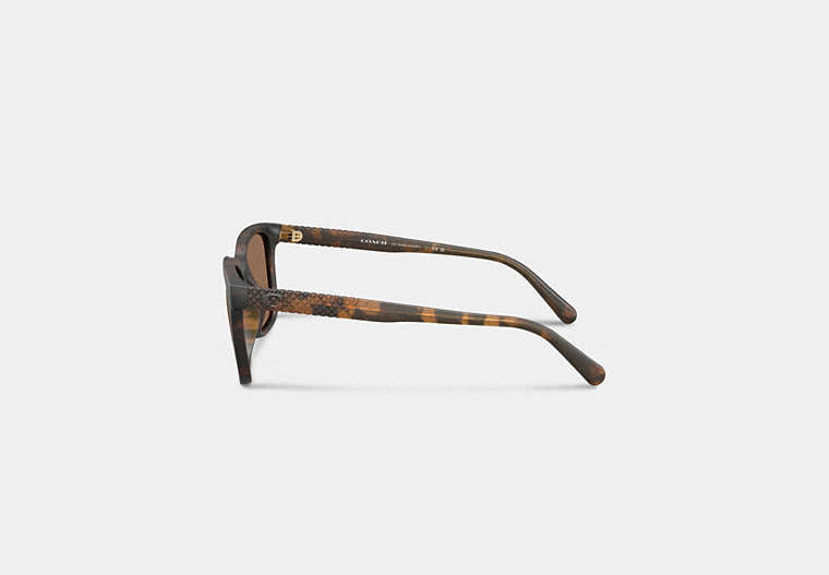 C Hardware Textured Temple Square Sunglasses