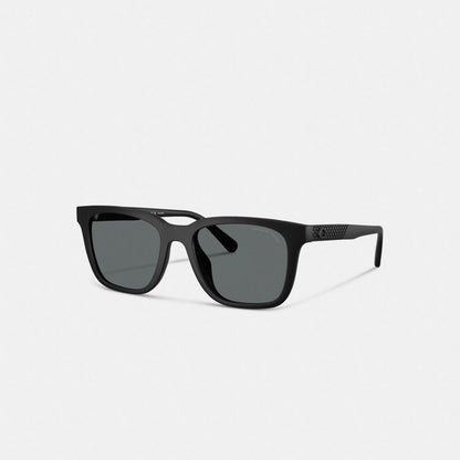 C Hardware Textured Temple Square Sunglasses