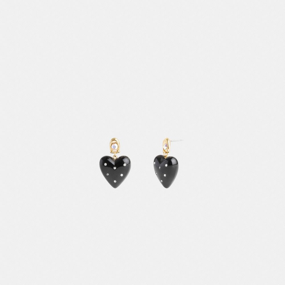 Resin Heart Drop Earrings