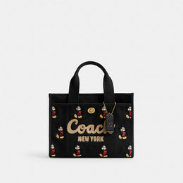 Disney X Coach Cargo Tote Bag 26 With Mickey Mouse In Regenerative Cotton Canvas
