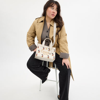 Disney X Coach Cargo Tote Bag 26 With Mickey Mouse In Regenerative Cotton Canvas