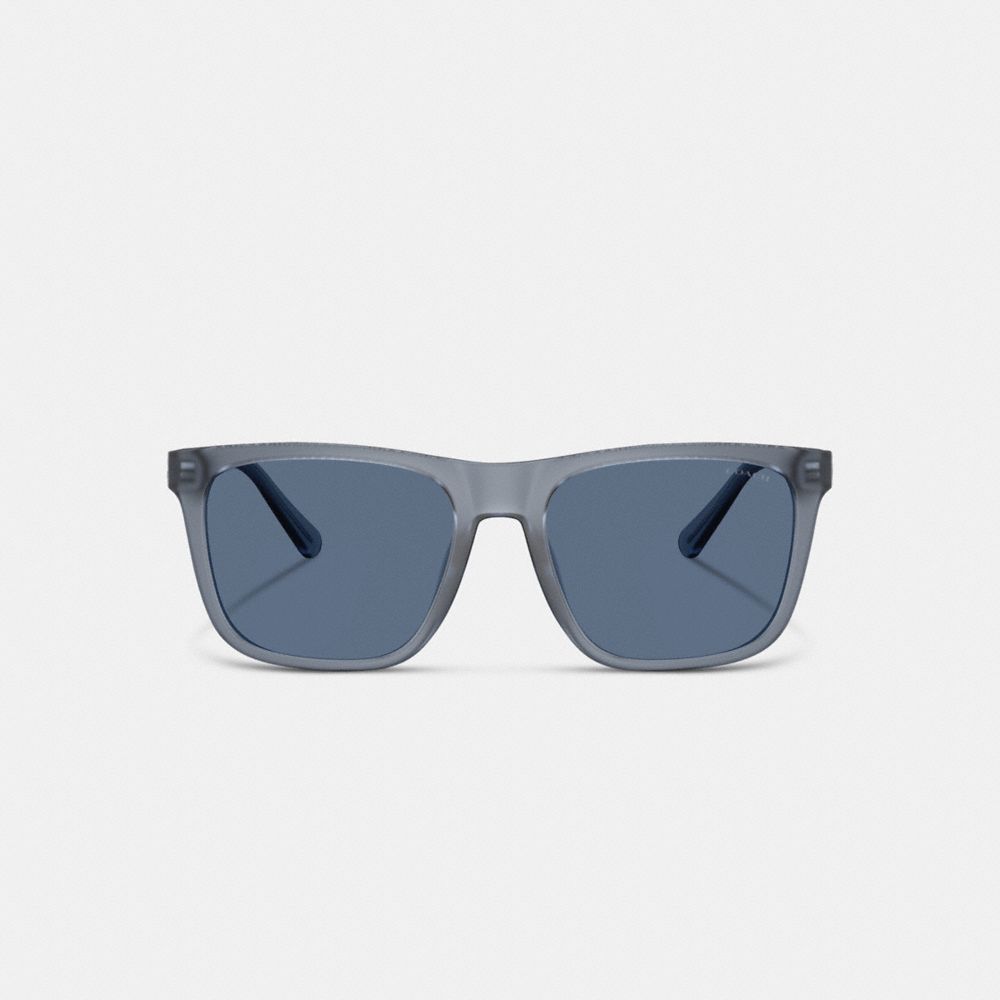 C Hardware Textured Temple Square Sunglasses