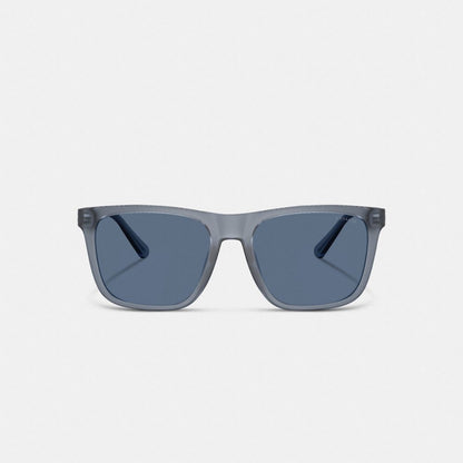 C Hardware Textured Temple Square Sunglasses