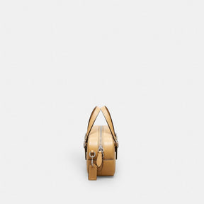 Alter/Ego Mini Satchel Bag In Checkerboard Upcrafted Leather With Crossbody Strap